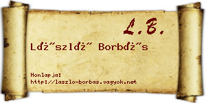 László Borbás névjegykártya